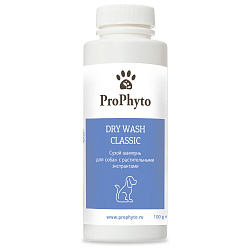 Сухой шампунь ProPhyto DRY WASH CLASSIC (порошок)  для блеска и мягкости шерсти собак, 100 г