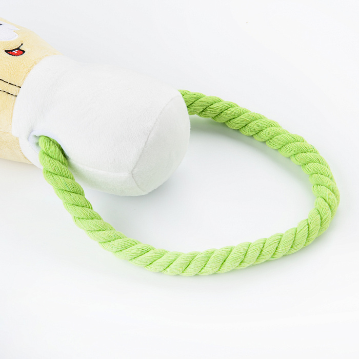 Игрушка Mr.Kranch для собак Шаурма плюшевая с канатиком и пищалкой 21 см СКИДКА 40%