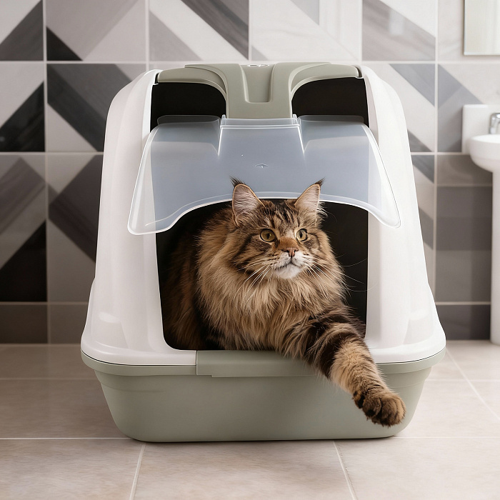 Био-туалет MPS NETTA MAXI для крупных кошек, 66х49х50 см, зелёный