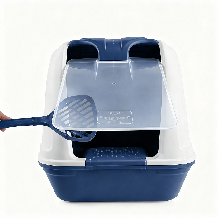 Био-туалет MPS NETTA MAXI для крупных кошек, 66х49х50 см, тёмно-синий