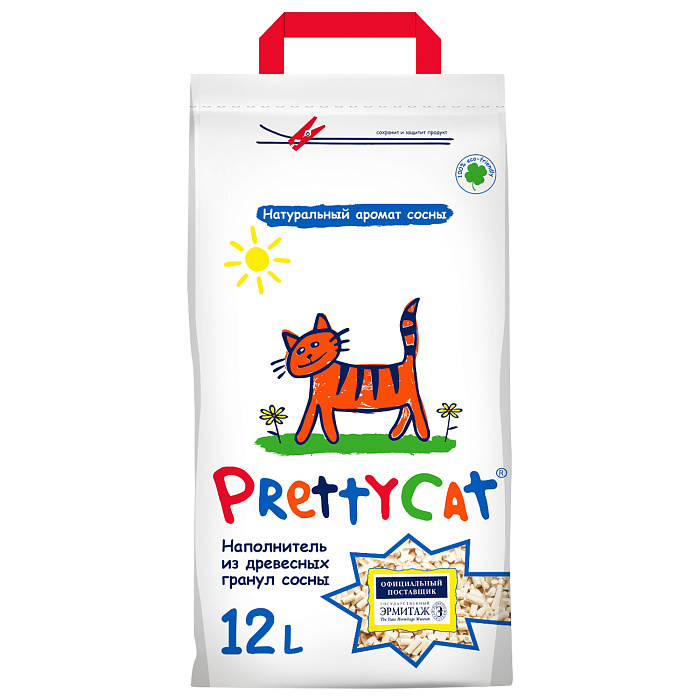 Наполнитель PrettyCat впитывающий древесный "Wood Granules" 4 кг (12 л)