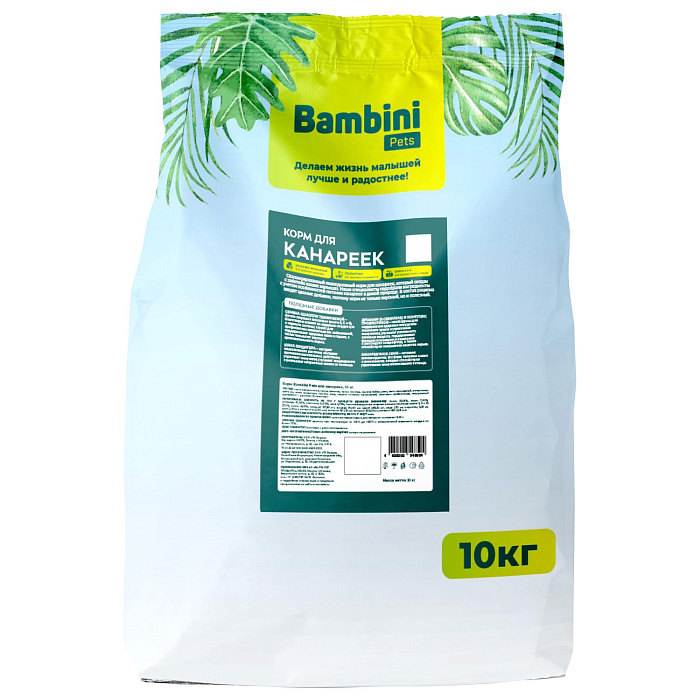 Корм Bambini Pets для канареек, 10 кг