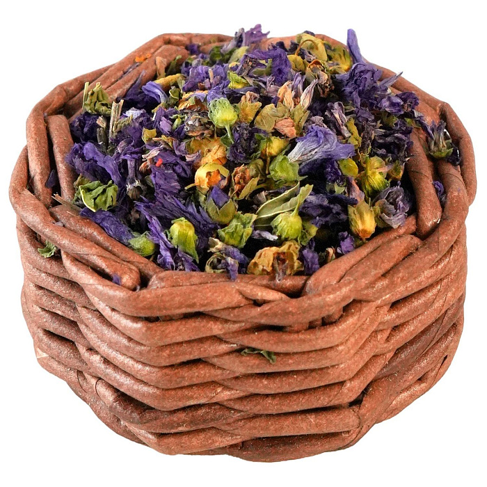 Лакомство Bambini Pets Корзина с высушенными цветками мальвы для грызунов и кроликов, 10 г.