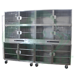 ТД ВЕТ Модуль из 12 клеток из нерж.стали 2900х800(700)х2140(2300)h с колесами