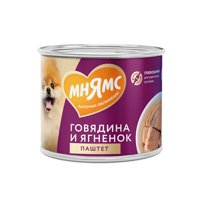 Влажный корм Мнямс На каждый день Паштет из говядины и ягненка для собак «ЗДОРОВЫЕ СУСТАВЫ» 200 г