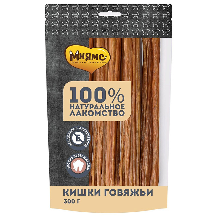 Лакомство Мнямс На каждый день для собак Кишки говяжьи 300 г