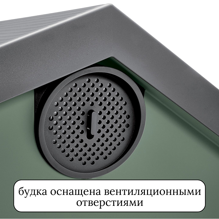 Будка IMAC ZEUS 70 2ND LIFE для собак средних пород 72,2х61,8х62,3см цвет оливковый, серый СКИДКА 40%