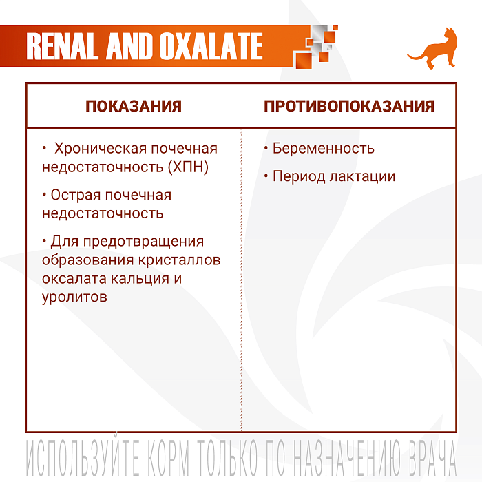 Диетический корм Monge VetSolution Cat Renal and Oxalate Ренал и Оксалат для кошек при ХПН и профилактике образования оксалатов 100 г