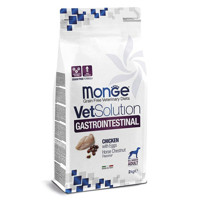 Диетический корм Monge VetSolution Dog Gastrointestinal Гастроинтестинал для собак при заболеваниях ЖКТ 2 кг