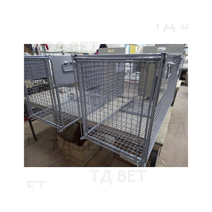 ТД ВЕТ Клетка-ловушка для собак КЛ-9 1300х500х600(700)h мм (каркас серый) разборная