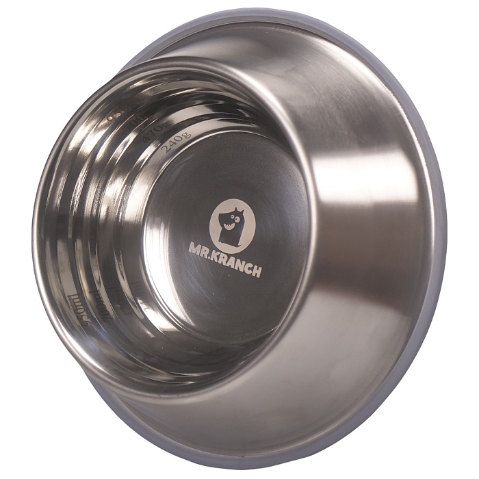Миска Mr.Kranch из нержавеющей стали 1800 мл контроль объема порции нескользящее основание