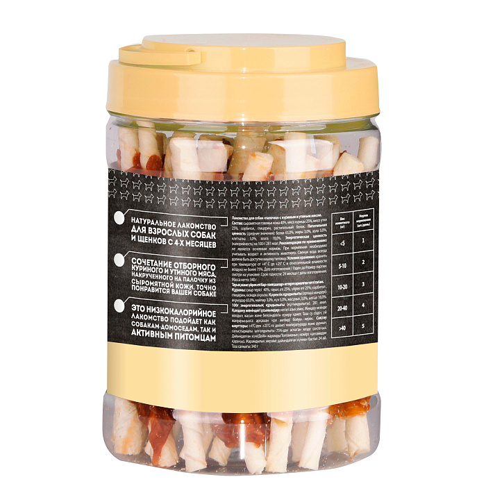 Лакомство Мнямс На каждый день для собак Палочки с куриным и утиным мясом 340 г