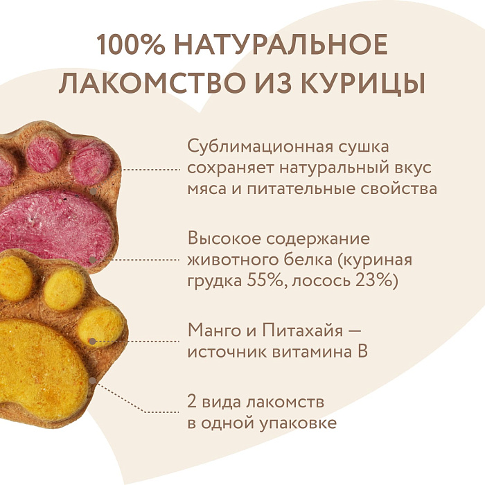 Лакомство Мнямс На каждый день для собак и щенков с 4 месяцев "Фросты" с лососем. Размер М (24шт).