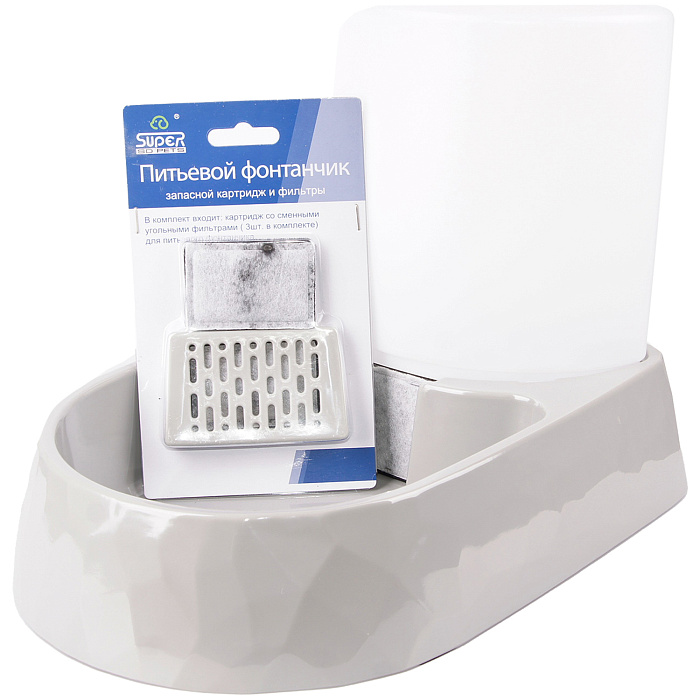 SuperDesign запасные фильтры для Питьевого фонтанчика ML990530, комплект (картридж, 3 фильтра) (9х5,7х1,55см ) СКИДКА 50%
