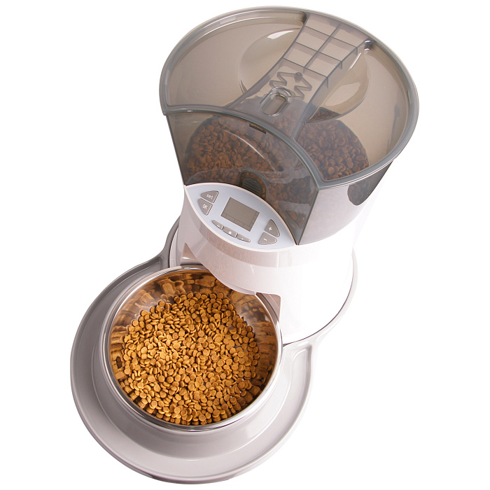 Автокормушка SuperDesign 2500 мл, белый-серый СКИДКА 50%