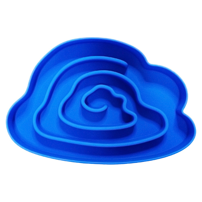 Миска SuperDesign силиконовая для медленного поедания 730 мл, синяя СКИДКА 50%