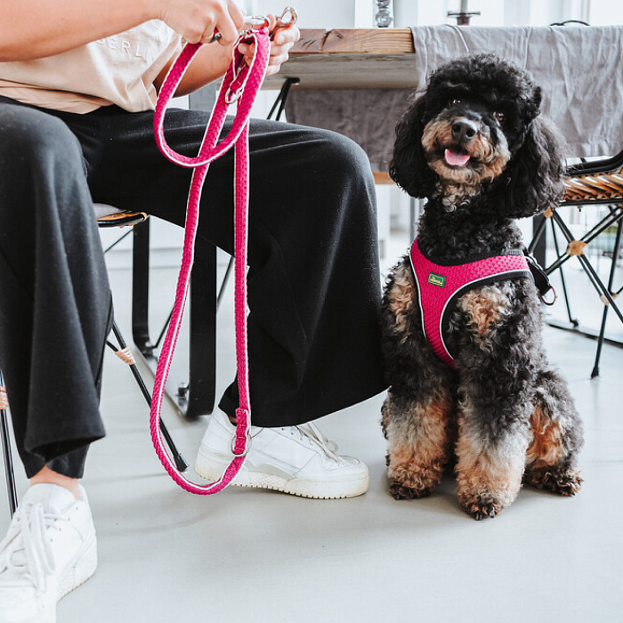 Hunter поводок-перестежка для собак Hilo 25 / 200 нейлон розовый СКИДКА 50%