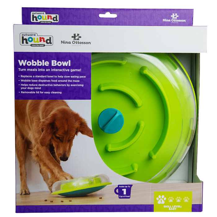 Nina Ottosson раскачивающаяся миска-головоломка для медленного поедания корма Wobble Bowl для собак СКИДКА 30%