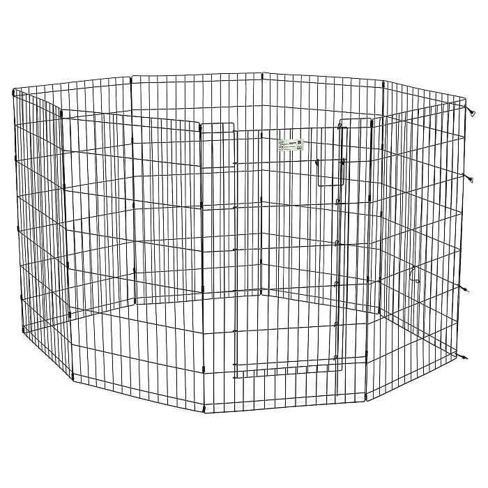 Вольер MidWest  Life Stages для собак, 8 панелей 61х107h см, с дверью-MAXLock черный СКИДКА 50%