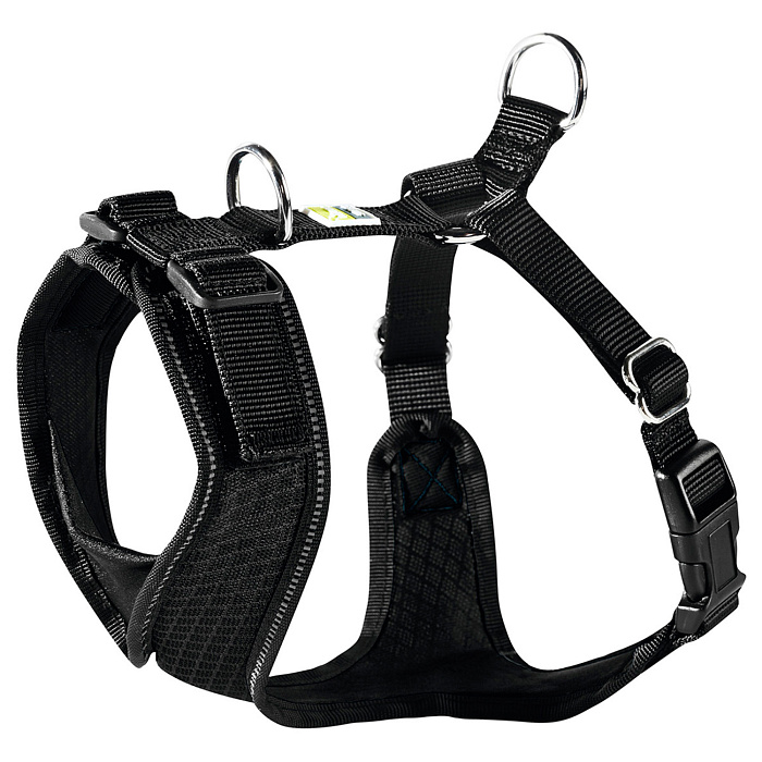 Hunter шлейка для собак Manoa XS (35-41 см) нейлон / сетчатый текстиль черная СКИДКА 50%