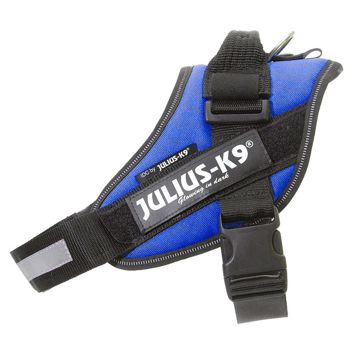 JULIUS-K9 шлейка для собак IDC®-Powerharness 2 (71-96см/ 28-40кг), синий СКИДКА 50%
