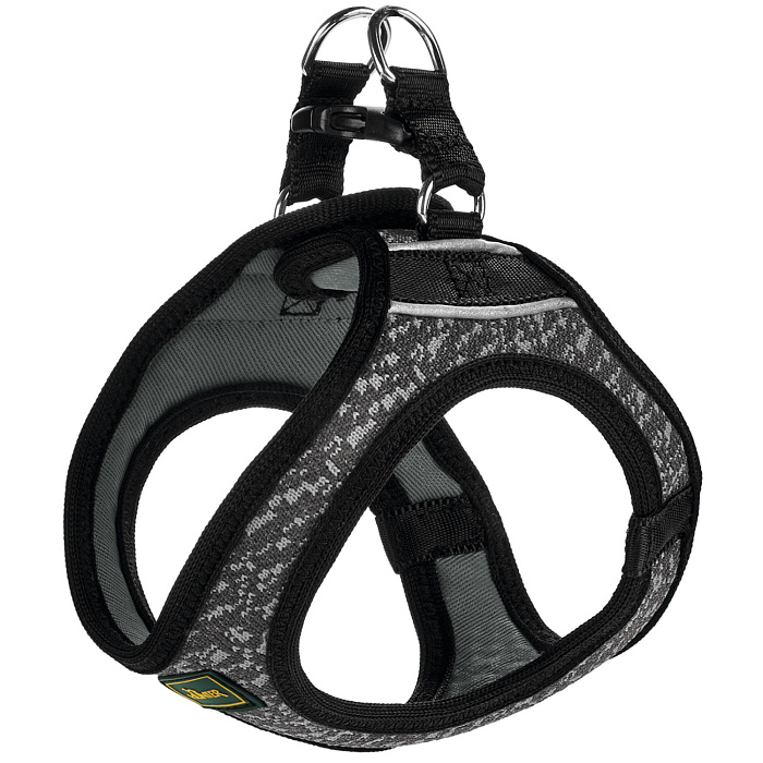 Hunter шлейка для собак Hilo Soft Comfort 58-65 см, сетчатый текстиль, серая СКИДКА 50%