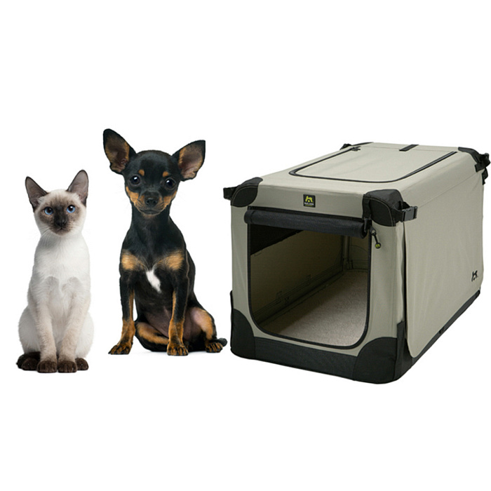 Maelson тканевая клетка кемпер Soft Kennel 52x33x33 серо-кремовый СКИДКА 50%