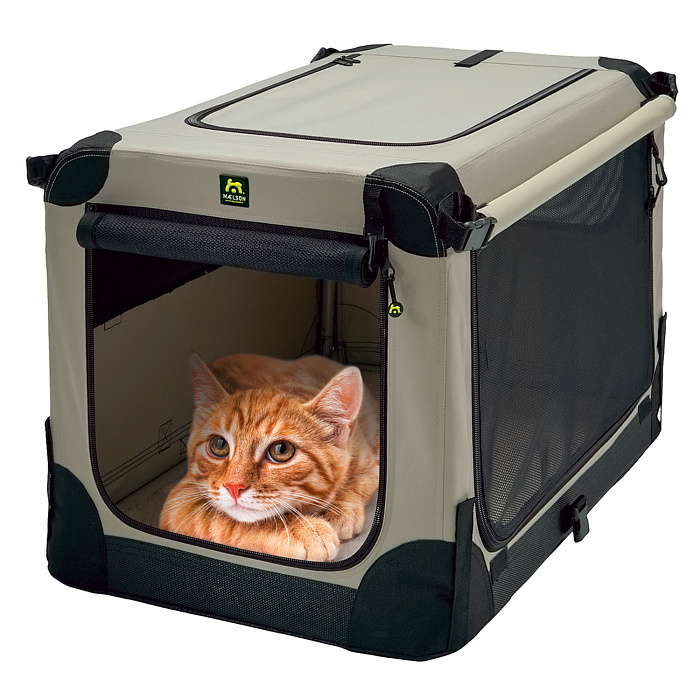Maelson тканевая клетка кемпер Soft Kennel 52x33x33 серо-кремовый СКИДКА 50%