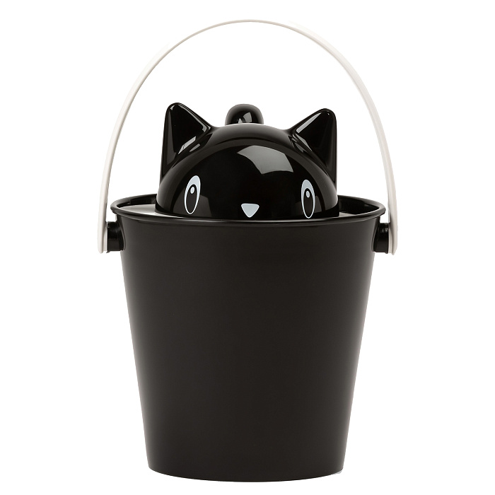 United Pets ведро для сухого корма "Cat-Crick" 7,5 л, черное, для кошек СКИДКА 50%