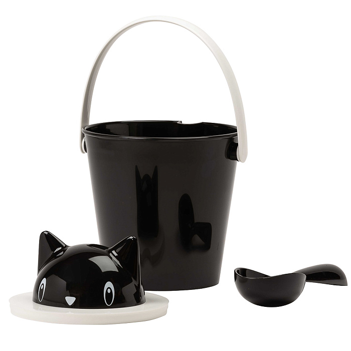United Pets ведро для сухого корма "Cat-Crick" 7,5 л, черное, для кошек СКИДКА 50%