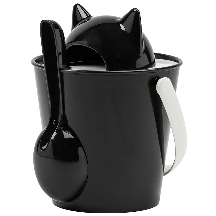 United Pets ведро для сухого корма "Cat-Crick" 7,5 л, черное, для кошек СКИДКА 50%