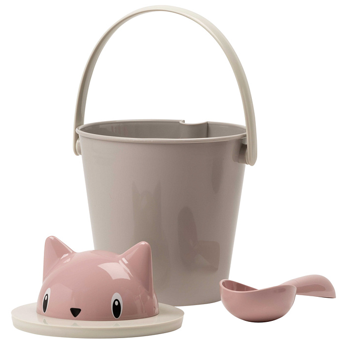 United Pets ведро для сухого корма "Cat-Crick" 7,5 л, серо-розовое, для кошек СКИДКА 50%