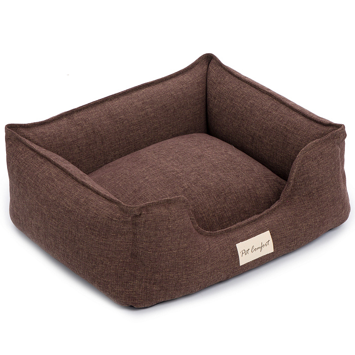 Лежанка Pet Comfort для кошек и собак мелких пород, Alpha Mirandus 19, размер S 50х60 см, коричневый СКИДКА 50%