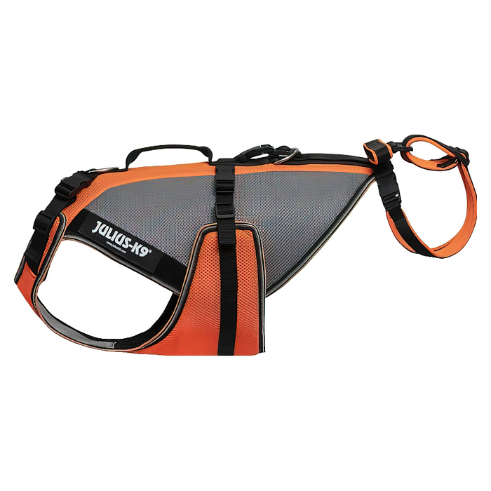 JULIUS-K9 жилет для собак 4 в 1 JK9®Multivest M (53-75 см, длина 44 см, 13-24 кг), оранжевый СКИДКА 50%
