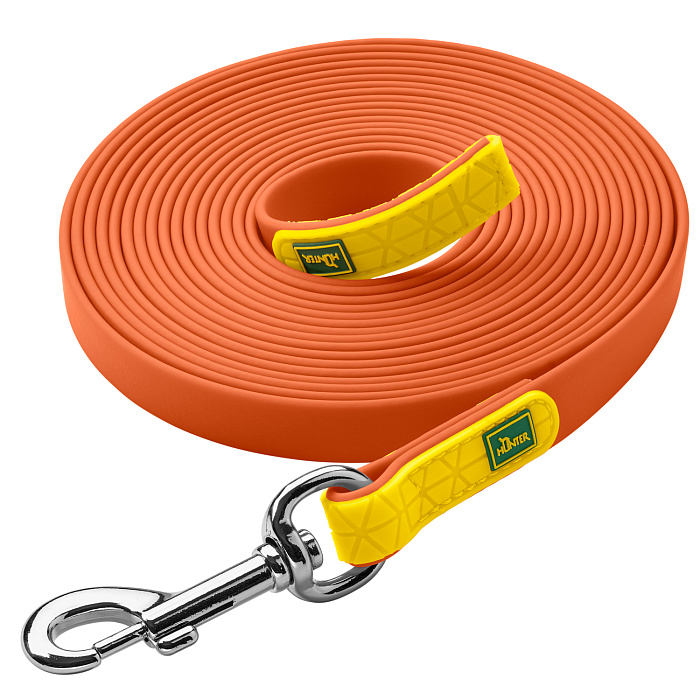 Hunter поводок для собак Convenience, 20/500, биотан, оранжевый СКИДКА 50%