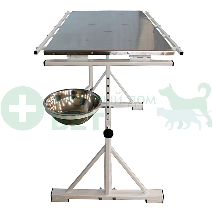 ТД ВЕТ Стол ветеринарный с подогревом СВУ-35.02 1300х700х700-1030h мм, нерж/краска (каркас белый)