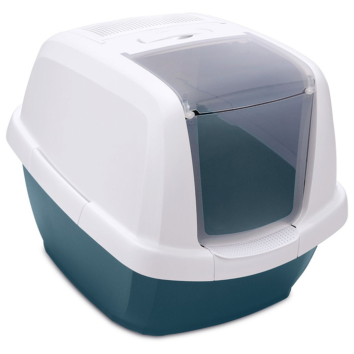 IMAC био-туалет для кошек MADDY 62х47,5х47,5h см, белый/синий СКИДКА 40%