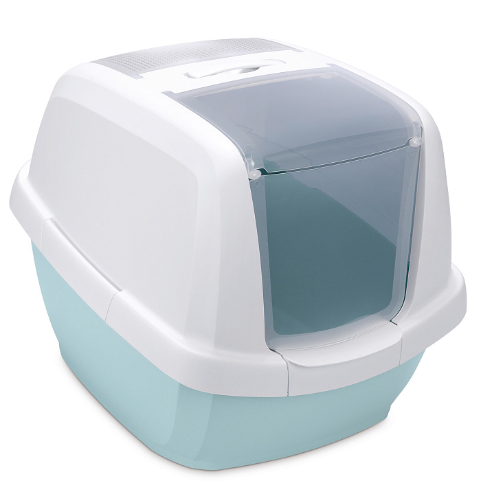 IMAC био-туалет для кошек MADDY 62х47,5х47,5h см, белый/синий СКИДКА 40%