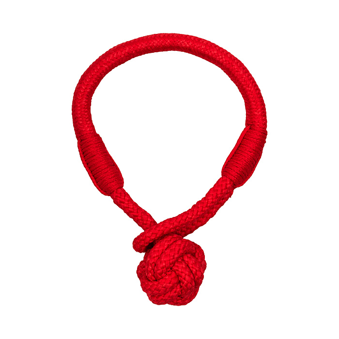 Playology жевательный канат TOUGH TUG KNOT для щенков 4-8 месяцев с ароматом говядины, цвет красный СКИДКА 50%