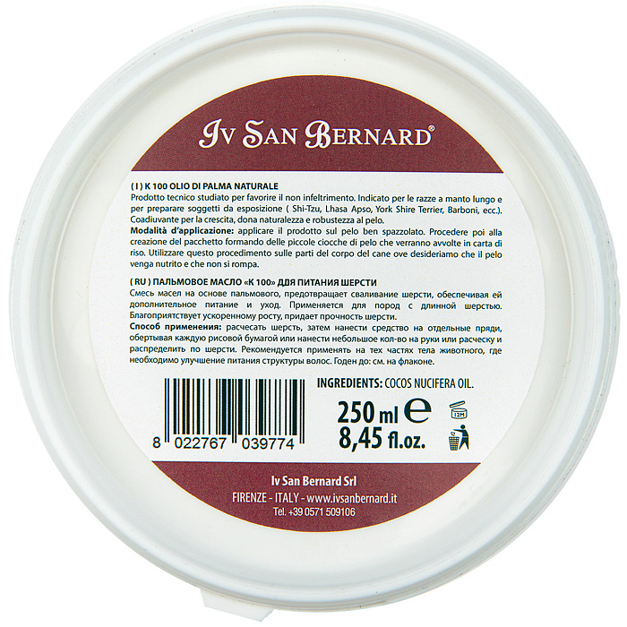 ISB Technique Масло К100 для глубокого увлажнения шерсти 250 мл