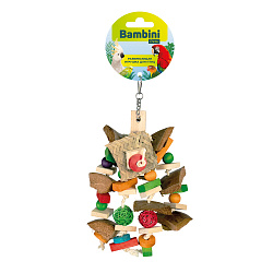 Игрушка Bambini Pets для крупных попугаев "Кокосовый переполох" 30 см