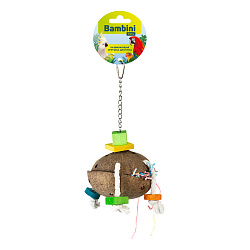 Игрушка Bambini Pets для крупных попугаев "Кокосик" 30 см