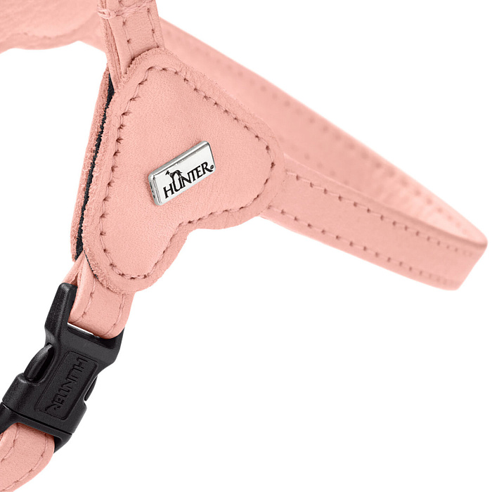 Hunter шлейка для собак Soho Mini XXS-XS (28-34 см), натуральная кожа, розовая