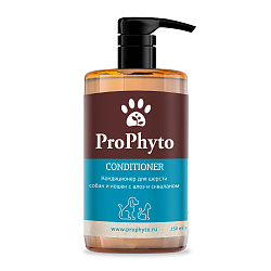 Кондиционер ProPhyto CONDITIONER с растительными экстрактами для увлажнения, укрепления и придания блеска шерсти собак и кошек, 250 мл