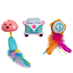 Игрушка Catstages Dental для кошек "Фестиваль" кошачьей мятой, 3 шт в комплекте СКИДКА 50%