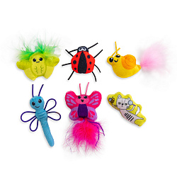 Игрушка Catstages Dental для кошек "Друзья - насекомые" с кошачьей мятой, 6 шт в комплекте СКИДКА 50%