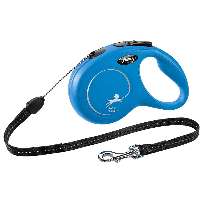 flexi рулетка New Classic S (до 12 кг) 8 м трос синяя