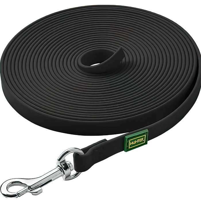 Hunter поводок для собак Convenience, 20/1200, биотан, черный СКИДКА 50%