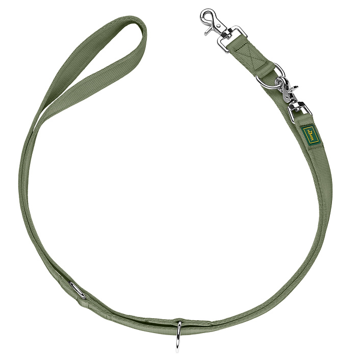 Hunter поводок-перестежка для собак Inari 25 / 200 нейлон оливковый СКИДКА 50%