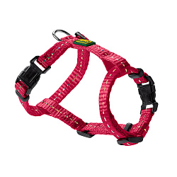 Hunter шлейка для собак Tripoli XS-S (37-52 см), нейлон малиновая, светоотражающая